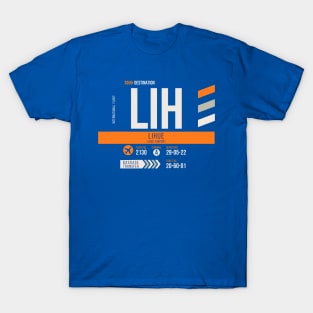 Lihue (LIH) Kauai Airport // Sunset Baggage Tag T-Shirt